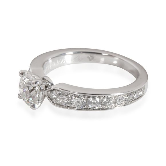 Chaumet Plume Diamond Engagement Ring in Platinum G VVS2 1.2 CTW - Picture 2 of 4